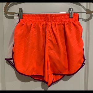 bright orange athletic shorts